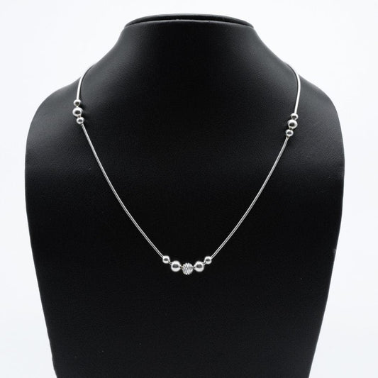 Five Bead Chain in 925 Silver - IAC Galleria