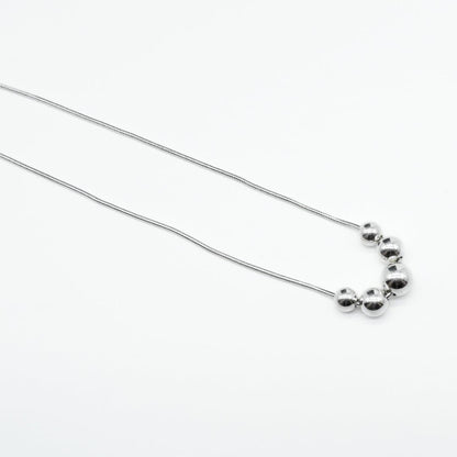 Five Bead Chain in 925 Silver - IAC Galleria