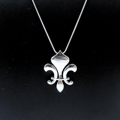 Fleur De Lis Pendant in 925 Silver- Without Chain - IAC Galleria