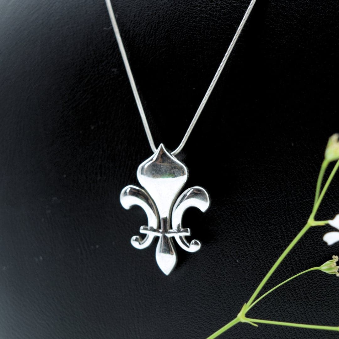 Fleur De Lis Pendant in 925 Silver- Without Chain - IAC Galleria