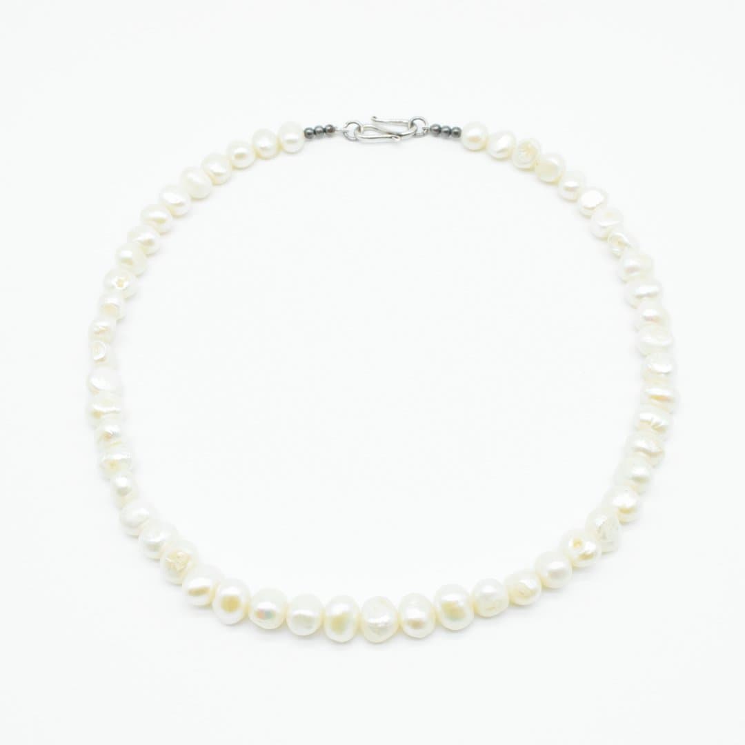 Freshwater Pearl Necklace with 925 Silver Clasp - IAC Galleria