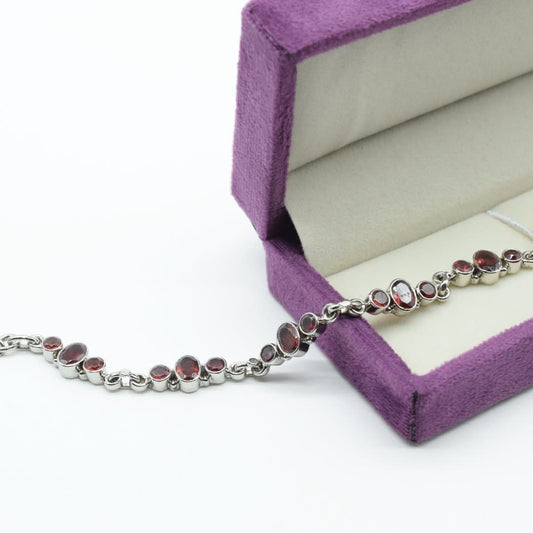 Garnet Bracelet in 925 Silver - IAC Galleria