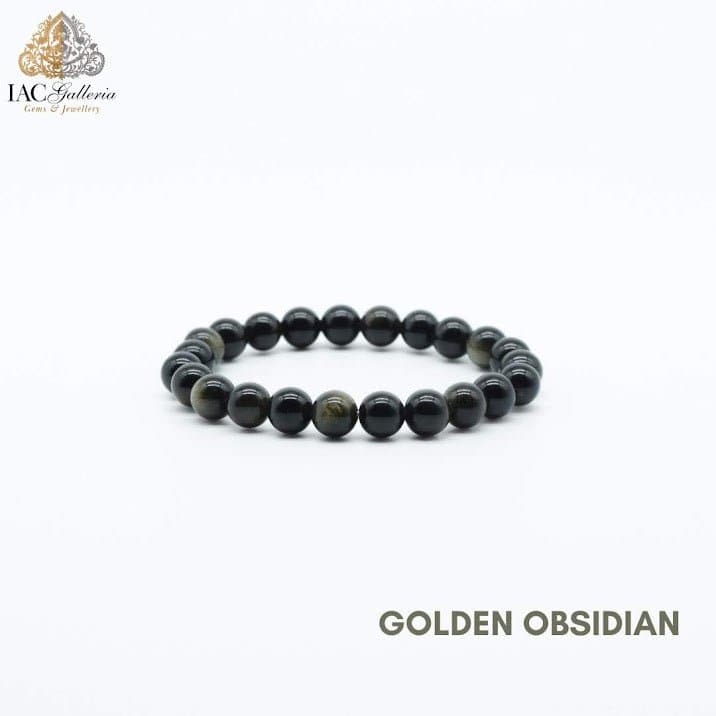 Golden Obsidian Natural Crystal Bracelet - IAC Galleria