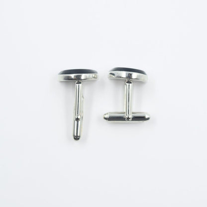 Half Moon Black Onyx Cufflinks in 925 Silver - IAC Galleria