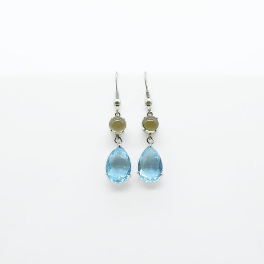 Lemon & Blue Topaz Drop Earrings in 925 Silver - IAC Galleria