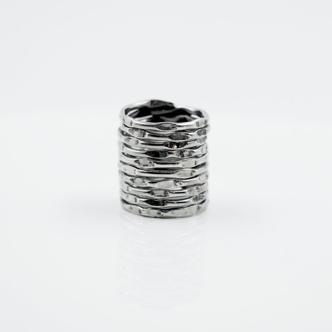 Long Spiral Ring in 925 Silver - IAC Galleria
