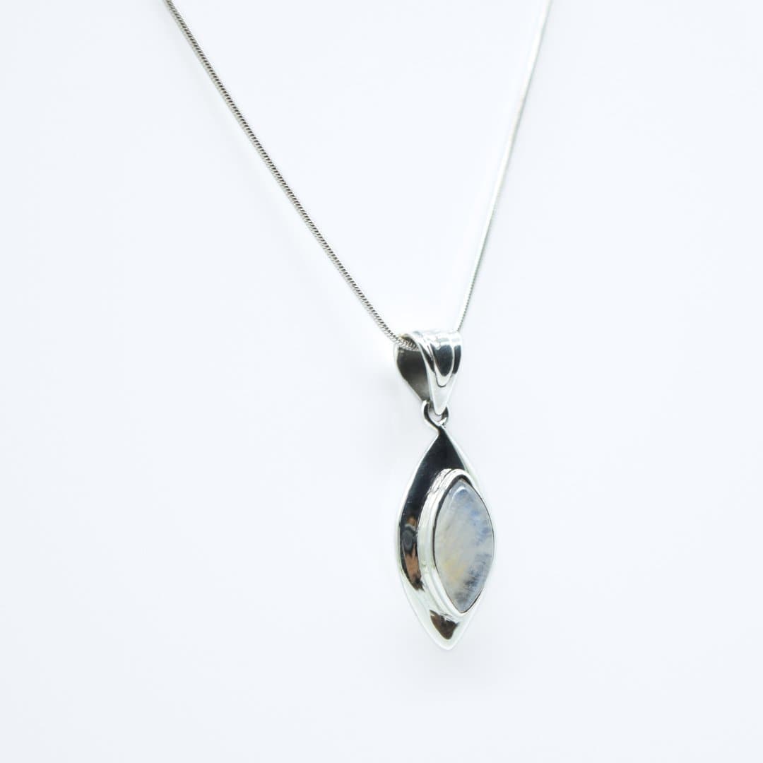 Marquise Moonstone Pendant in 925 Silver- Without Chain - IAC Galleria