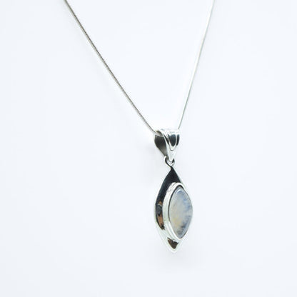 Marquise Moonstone Pendant in 925 Silver- Without Chain - IAC Galleria