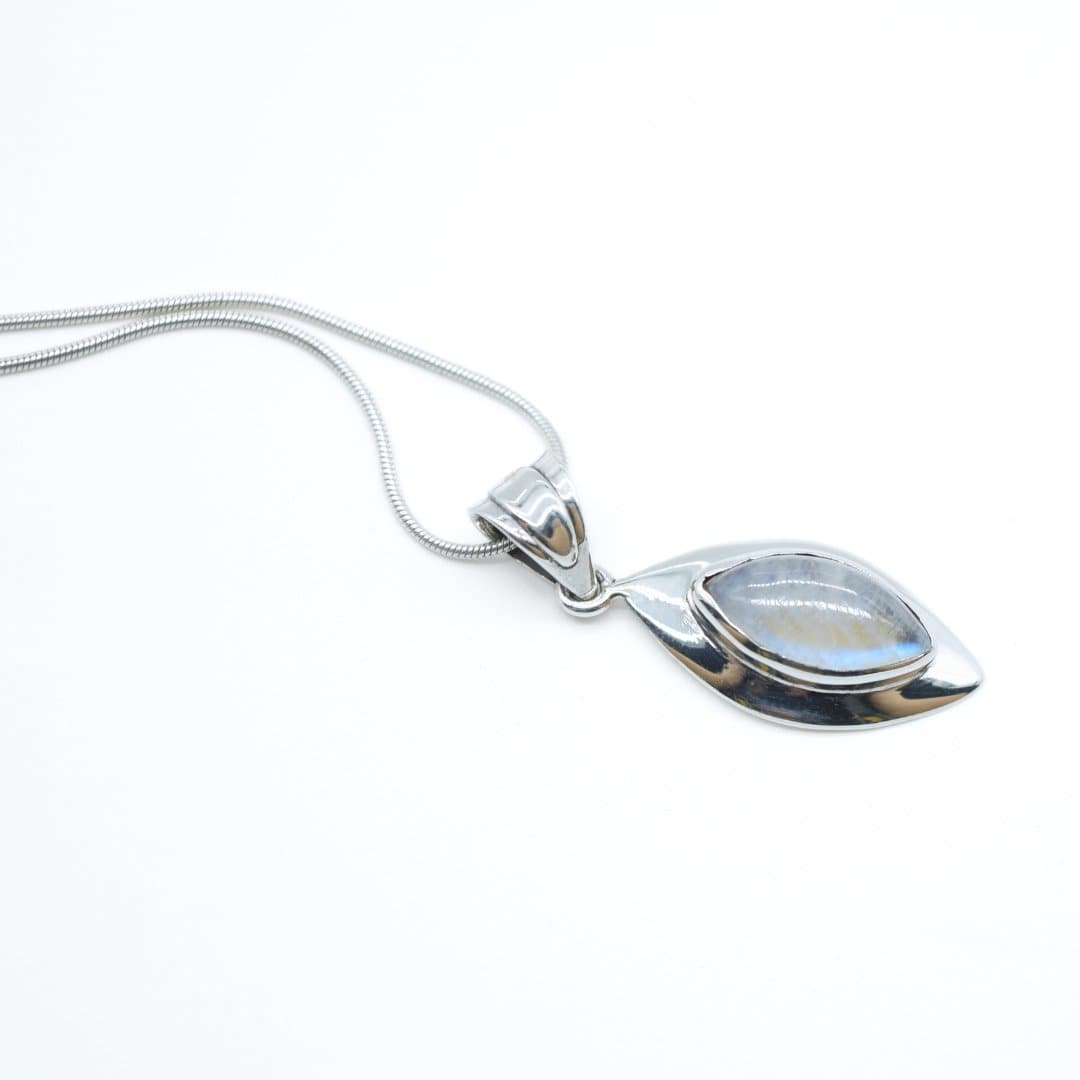 Marquise Moonstone Pendant in 925 Silver- Without Chain - IAC Galleria