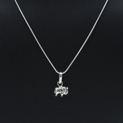 Mini Elephant Charm Pendant in 925 Silver- Without Chain - IAC Galleria