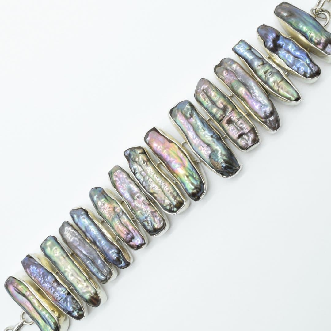 Mother of Pearl Bracelet in 925 Silver - IAC Galleria