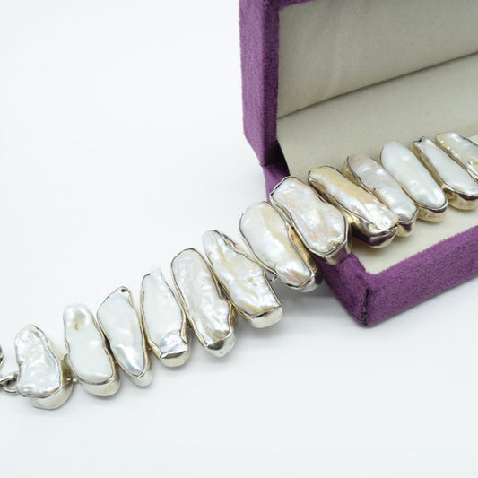 Mother of Pearl Bracelet in 925 Silver - IAC Galleria