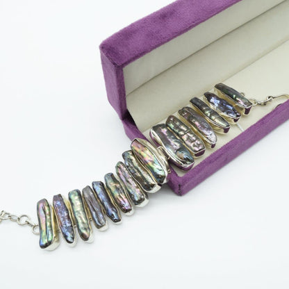 Mother of Pearl Bracelet in 925 Silver - IAC Galleria