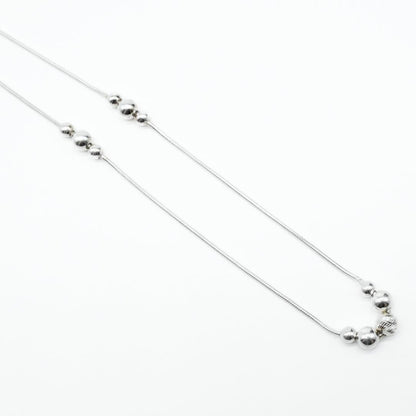 Multi-Bead Chain in 925 Silver - IAC Galleria