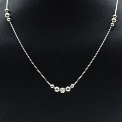 Multi-Bead Chain in 925 Silver - IAC Galleria