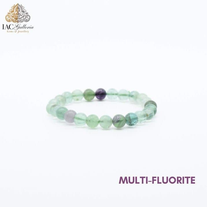 Multi-Fluorite Natural Crystal Bracelet - IAC Galleria