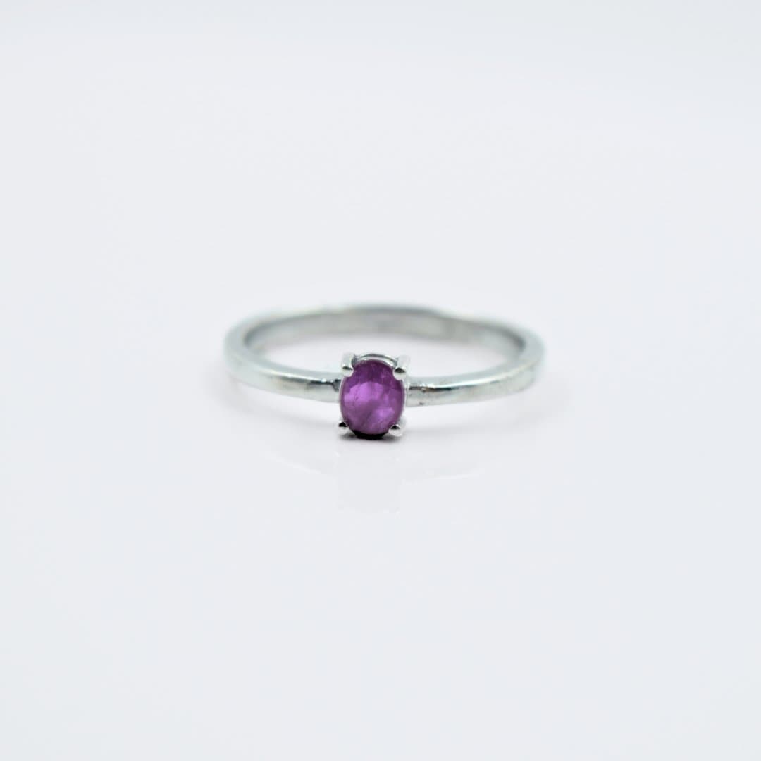 Petite Ruby Ring in 925 Silver - IAC Galleria