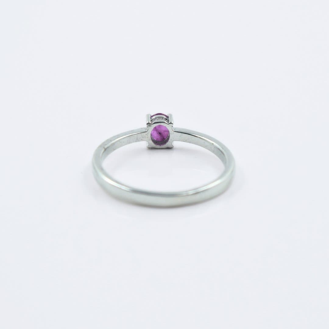 Petite Ruby Ring in 925 Silver - IAC Galleria