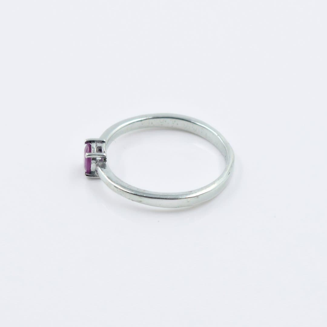 Petite Ruby Ring in 925 Silver - IAC Galleria