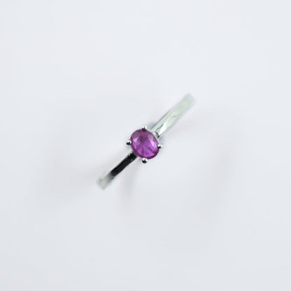 Petite Ruby Ring in 925 Silver - IAC Galleria