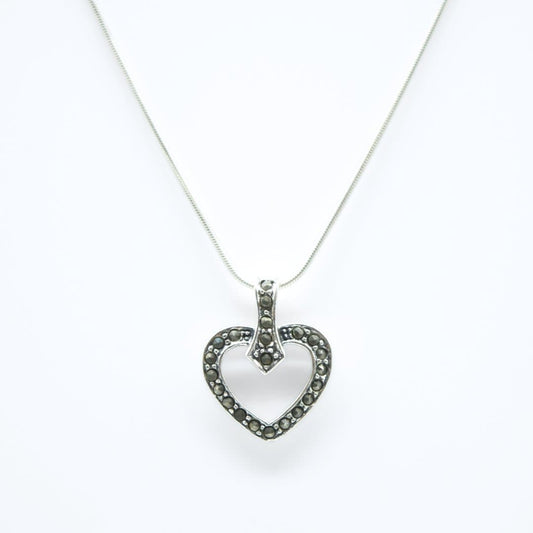 Pyrite Heart Pendant in 925 Silver- Without Chain - IAC Galleria