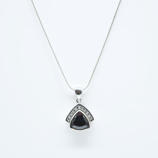 Red Zircon Pendant in 925 Silver- Without Chain - IAC Galleria