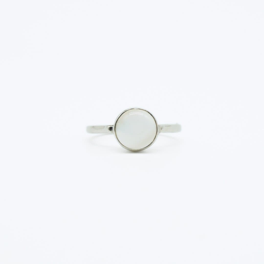 Simple Cat's Eye Moonstone Ring in 925 Silver - IAC Galleria