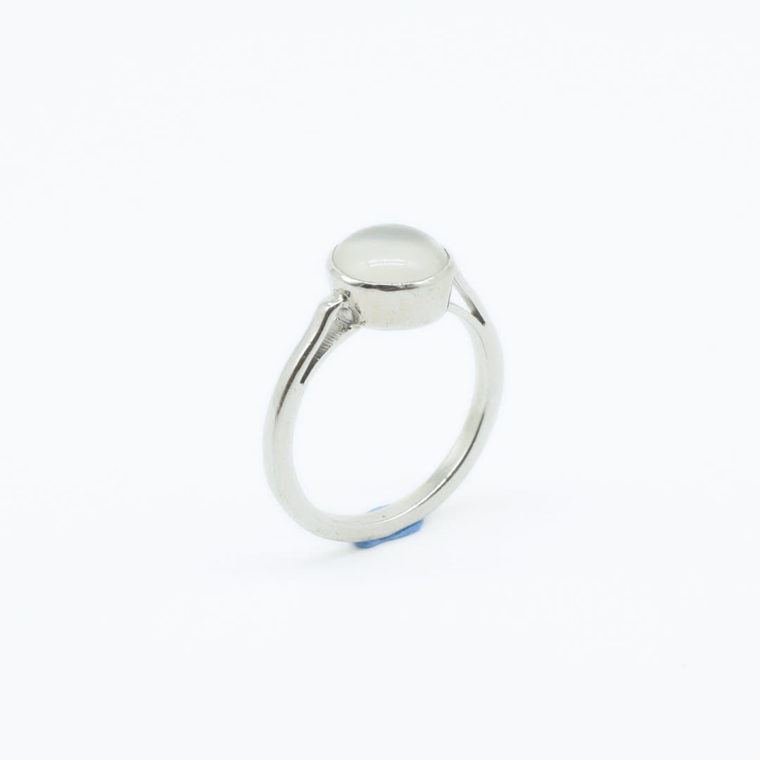 Simple Cat's Eye Moonstone Ring in 925 Silver - IAC Galleria