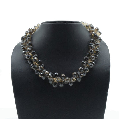 Smoky Topaz Briolette Necklace with 925 Silver Clasp - IAC Galleria