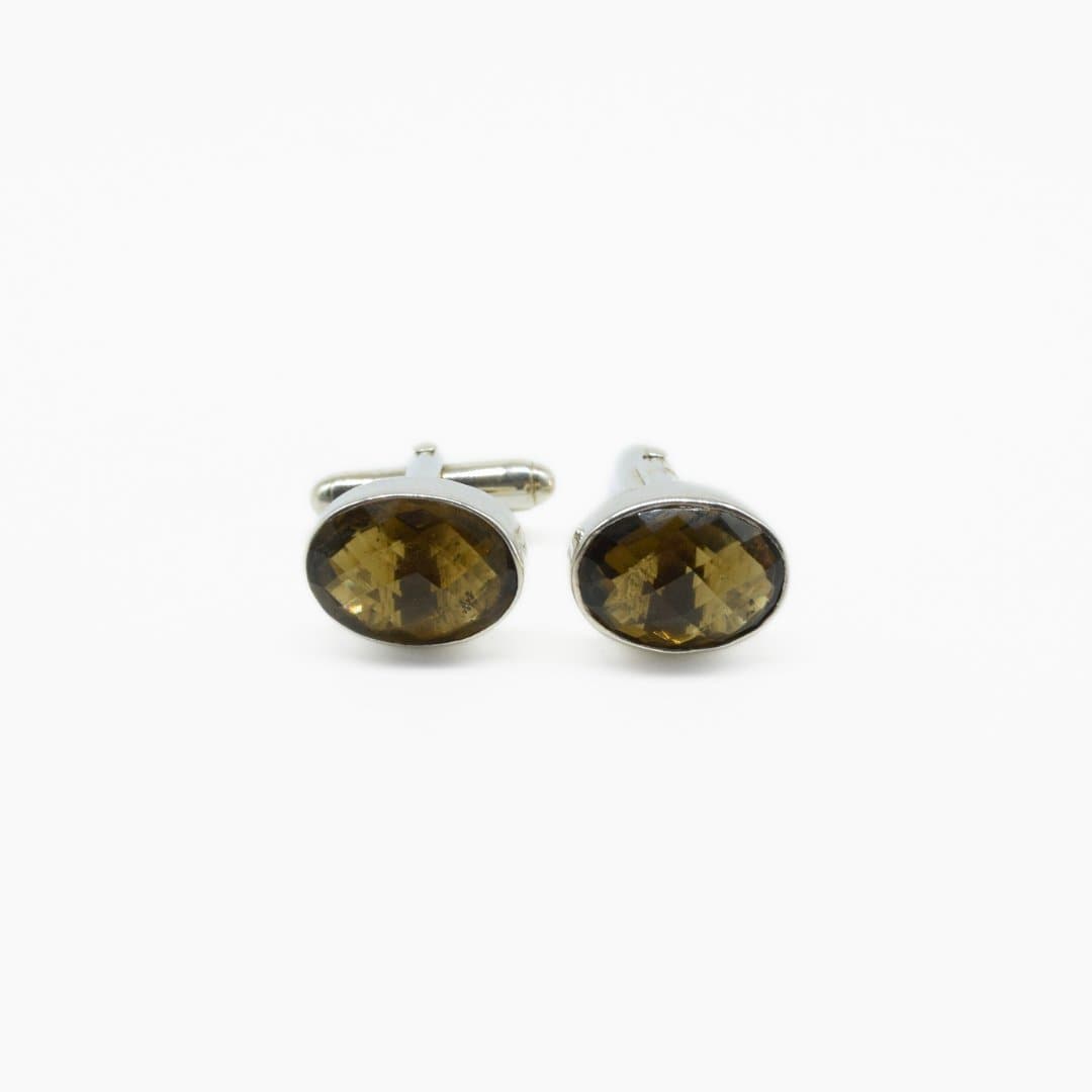 Smoky Topaz Cufflinks & Ring Set - IAC Galleria