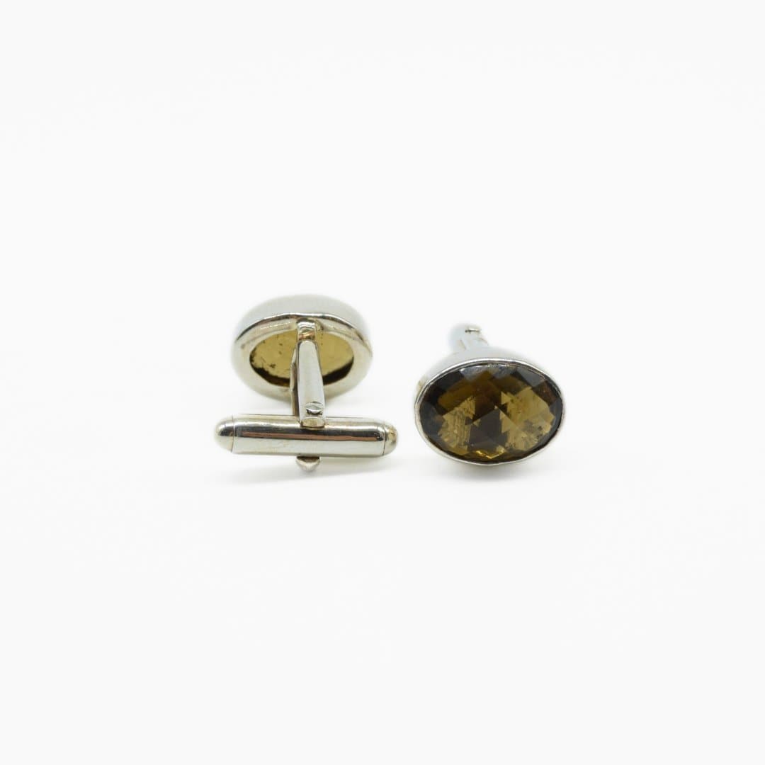 Smoky Topaz Cufflinks & Ring Set - IAC Galleria