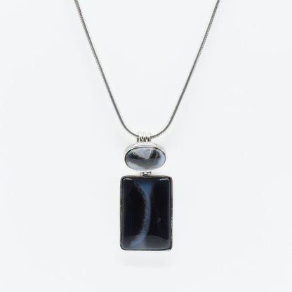 Statement Black Onyx Pendant in 925 Silver- Without Chain - IAC Galleria