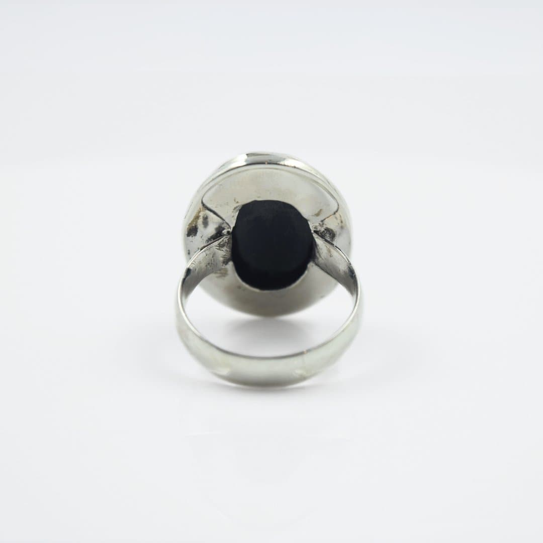 Statement Black Onyx Ring in 925 Silver - IAC Galleria