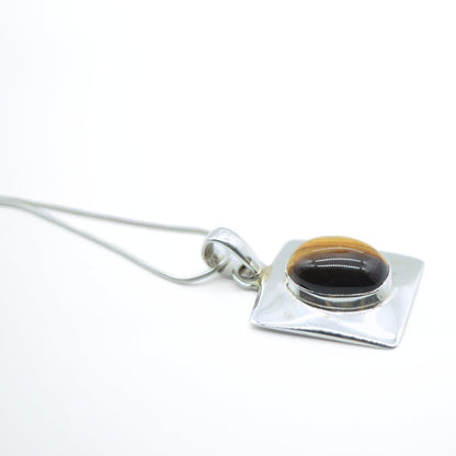 Statement Tiger's Eye Pendant in 925 Silver- Without Chain - IAC Galleria