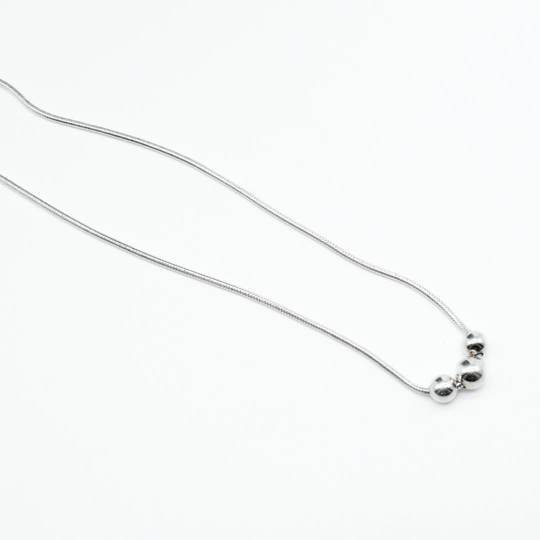 Three Bead Chain in 925 Silver - IAC Galleria