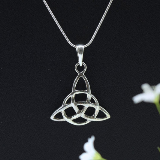 Trinity Knot (Triquetra) Pendant in 925 Silver- Without Chain - IAC Galleria