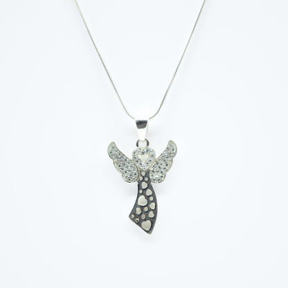 Zircon Angel Pendant in 925 Silver- Without Chain - IAC Galleria