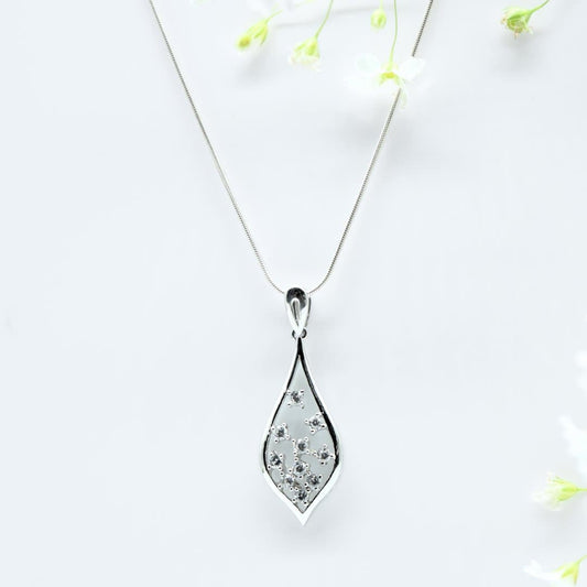 Zircon Drop Pendant in 925 Silver- Without Chain - IAC Galleria